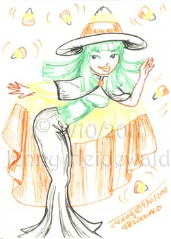 Candy Corn Witch by Jenny Heidewald